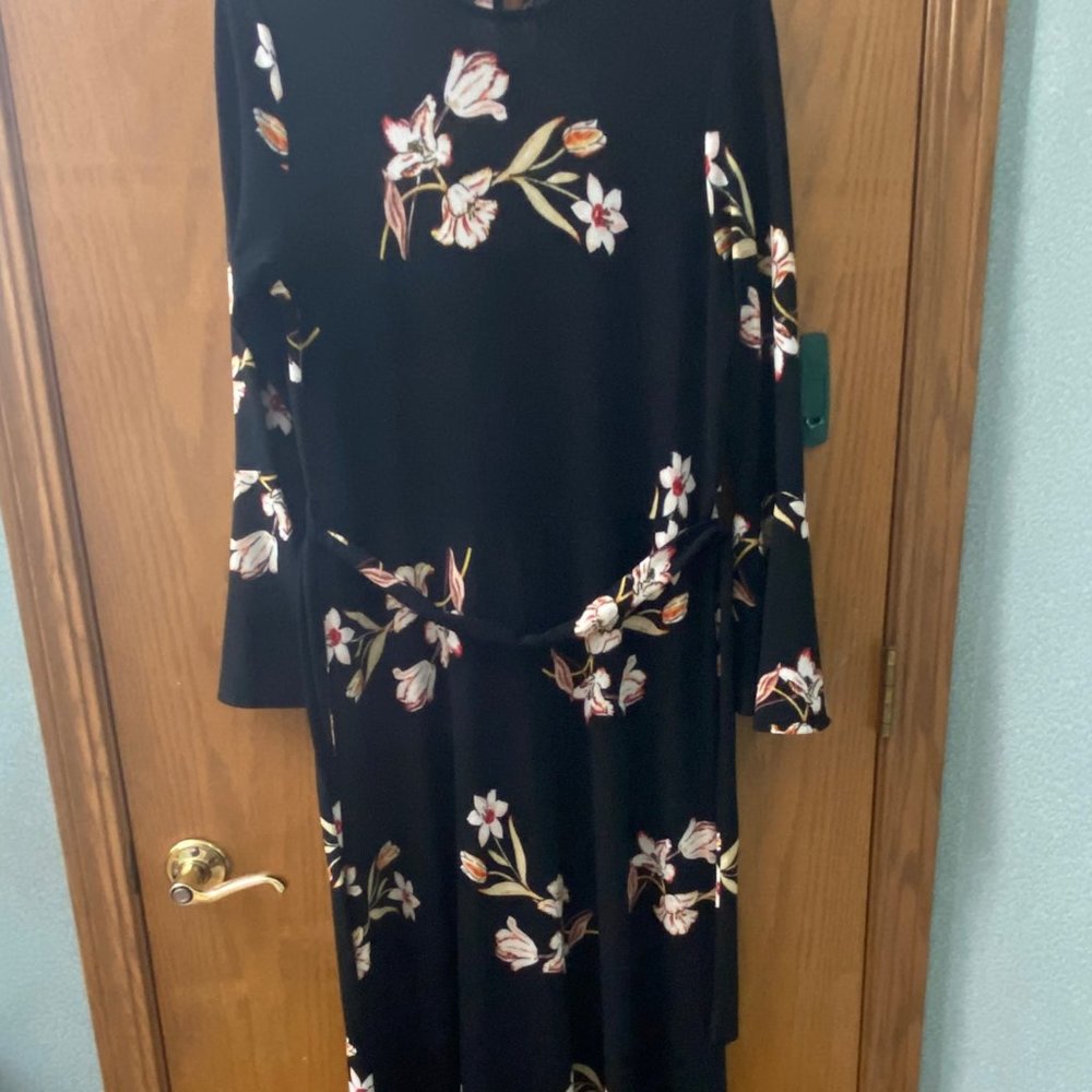 Black floral maxi dress